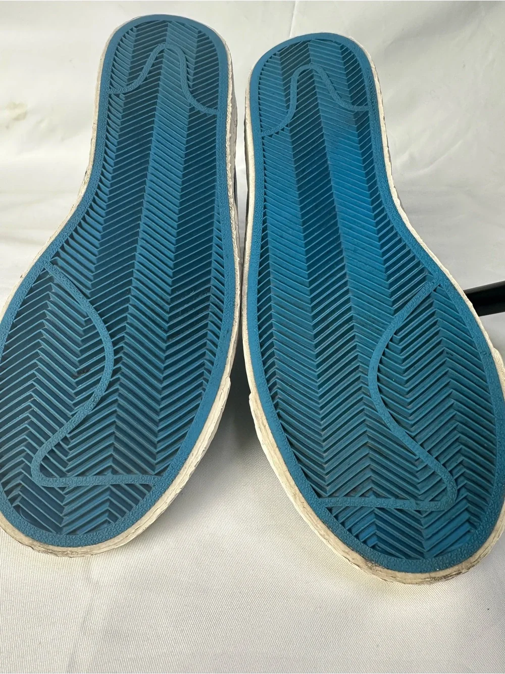 Nike Blue High-Top Sneakers with White Swoosh